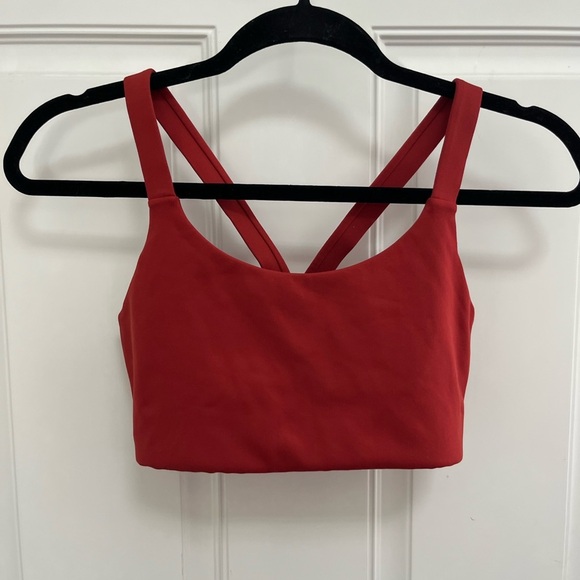 Girlfriend Collective Ember Lou V-Back Bra in tart red size small - Picture 3 of 6